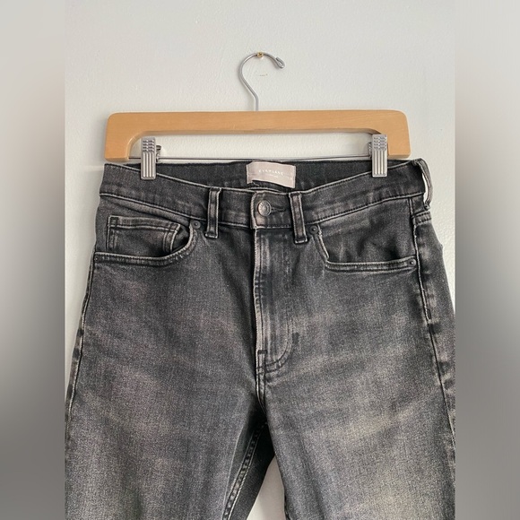 EVERLANE Men’s Black Gray Slim Faded Jeans Stretch Soft Classic Distressed 30x32 - Picture 4 of 9
